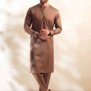 Light Chocolate Pima Cotton 2 Piece Unstitched Suit