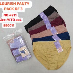 Flourish Cotton Modal High Leg Panty – Pack of 3 (M–XXL)