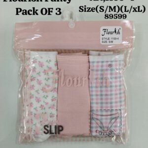 Flourish Style 1100-4 Panty – Pack of 3 (S/M & L/XL)