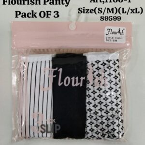 Flourish Style 1100-1 Panty – Pack of 3 (S/M & L/XL)