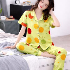 Y-nack button style Printed design Night Suit 03